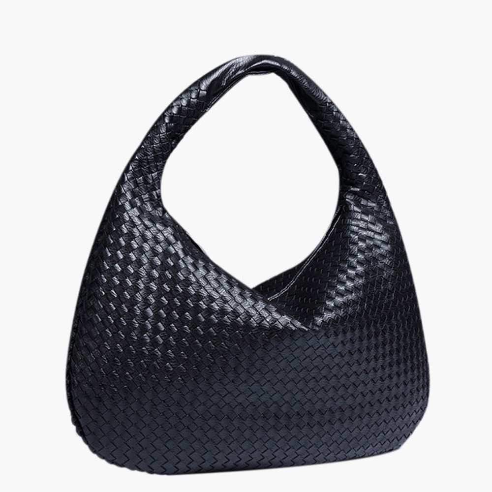 Braided Bag In Black Bottega inspired